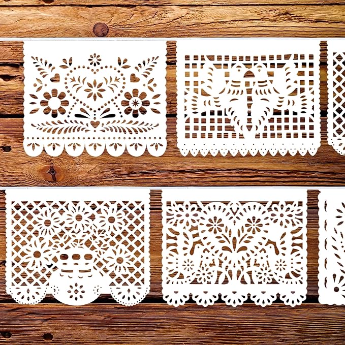 White Papel Picado Banner - Image 5