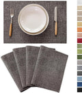 Demetex Placemats Table Mats Set of 4 Heat Resistant Washable Cloth Place Mats by DEMETEX
