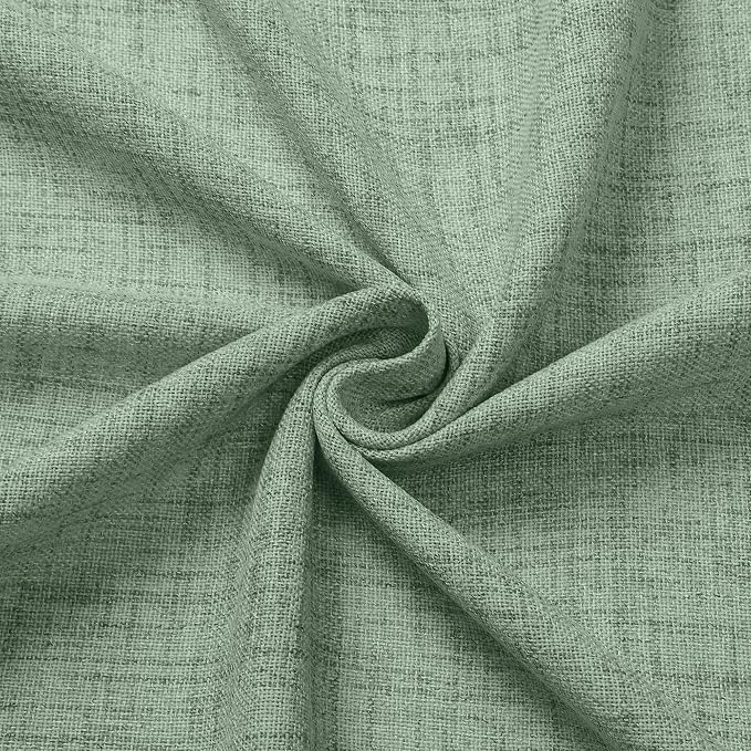 Tollpiz Short Linen Tier Curtains Rod Pocket Semi Sheer Half Kitchen Curtain - Image 9