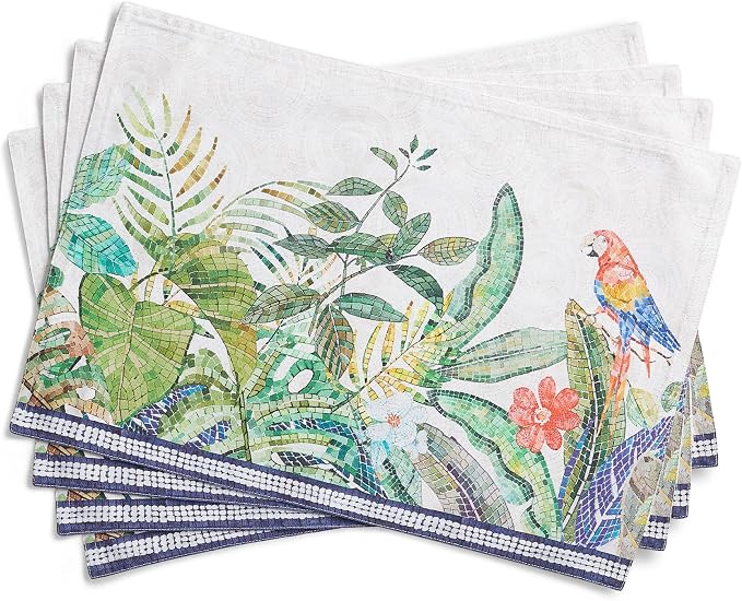 Maison d' Hermine Placemats Set of 4 Reusable 100% Combed Cotton | Cloth Place by MaisondHermine