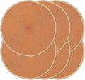 Round Placemats Set of 6, Woven Table Mats, Thin Edge, 15 Inch Diameter by Noctiflorous