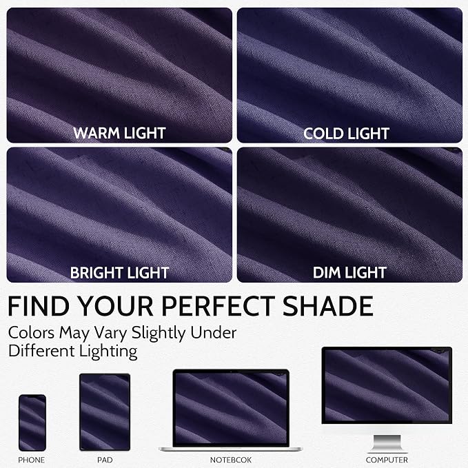 Purple Linen Curtains 72 Inch Long - Image 4