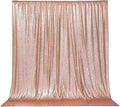 PartyDelight Rose Gold Sequin Backdrop Curtains 6x8ft | Sparkly 3mm sequins by PartyDelight