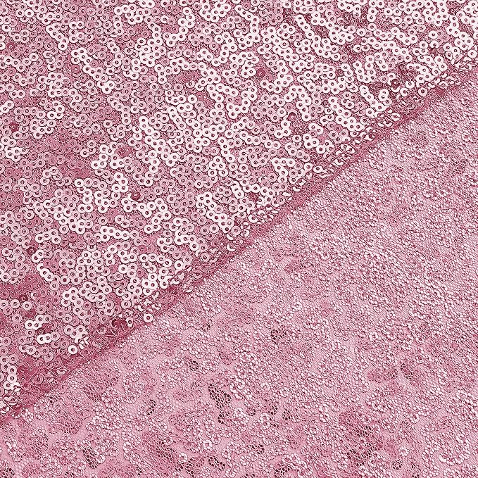 Sugargirl Pink Sequin Backdrop Curtain 6 Panels 2FTx8FT Glitter Pink Background - Image 8