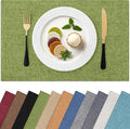 Homaxy Cloths Placemats for Dining Table Set of 6, Grass Green | Heat Resistant by Homaxy