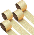 4 Gold Streamers, 328ft Pack of Crepe Paper Party Decorations | Each roll is 82 by CaptainD%C3%A9cor