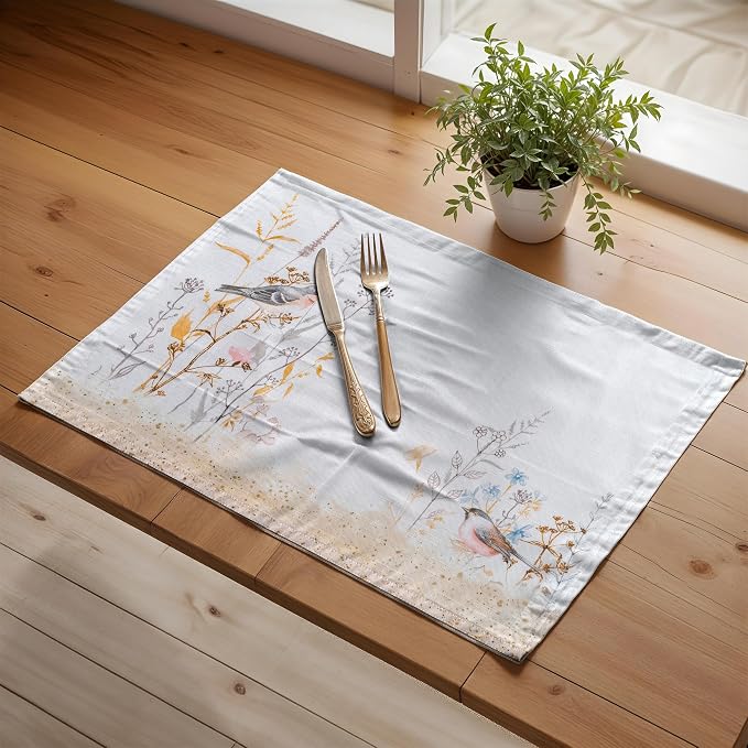 Maison d' Hermine Placemats Set of 4 Reusable 100% Cotton | Cloth Place Mats - Image 6