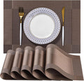 LEXMORE Placemats Set of 6 Vinyl/Plastic Woven Place Mats by lexmore