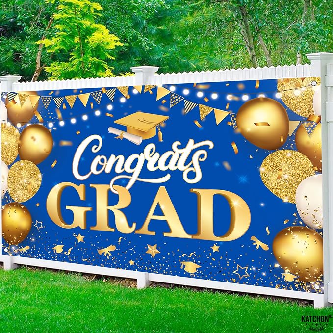 KatchOn Congratulations Banner 72x44 Inch | Congrats Grad Banner, Graduation - Image 7