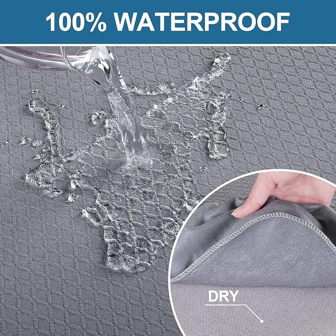 Smiry Waterproof Seat Covers for Dining Room Chairs, No Rear Covers | Stretch - Image 3