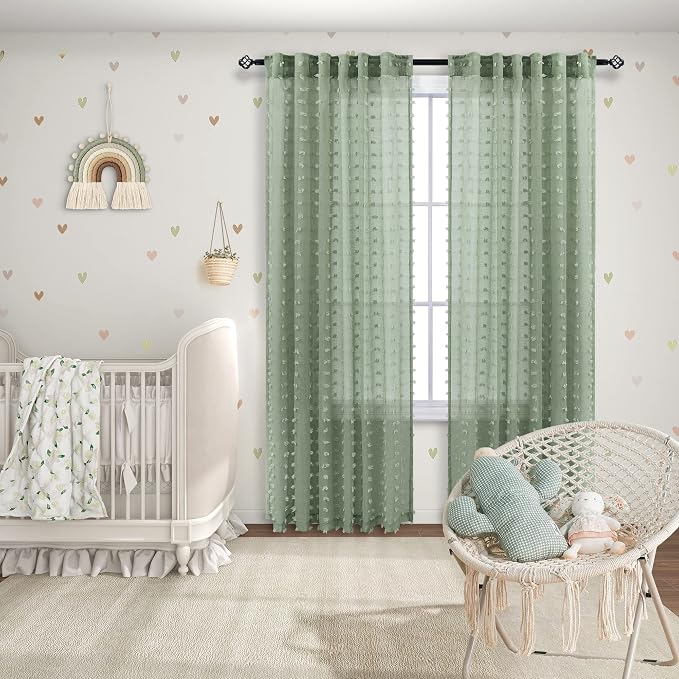 KOUFALL 2 Panels Boho Curtains 84 Inches Long - Image 5