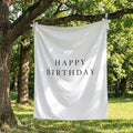 Oudain 29×39 Inch Happy Birthday Burlap Banner, Fabric Party Decorations by Oudain