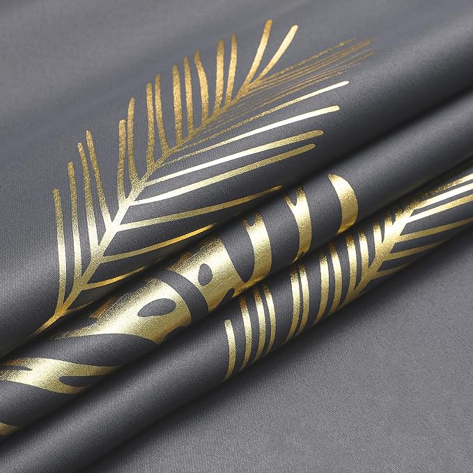 Palm Leaves Blackout Curtains 63 inch Length 2 Panels - Image 8