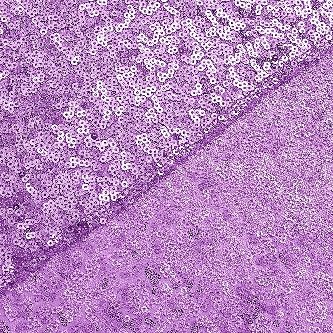Sugargirl Lavender Purple Sequin Backdrop Curtain 3 Panels 2FTx8FT Glitter - Image 9