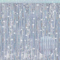 Crosize 2 Pack Laser Silver Party Streamers Backdrop, 3.3 x 9.9 ft | Foil by Crosize