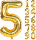 40In Large Gold Number Balloon 5 Aluminum Foil Mylar Big Number Balloon 0-9 | by Exquisitehighqualitypartydecorationstomeetyoureveryneed%EF%BC%81