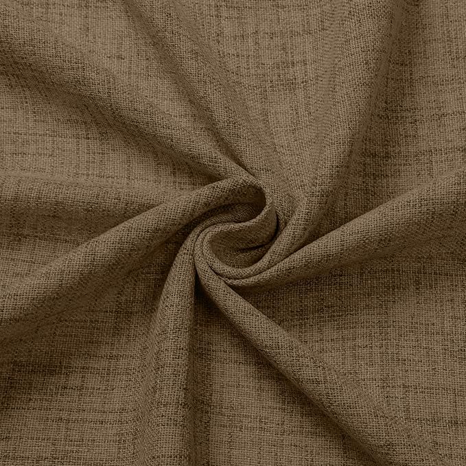 Tollpiz Linen Tier Curtain Rod Pocket Semi Sheer Half Kitchen Curtains Burlap - Image 9
