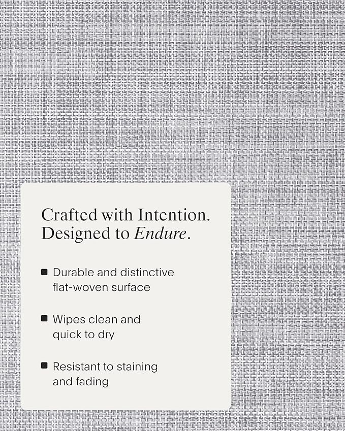Chilewich Mini Basketweave Placemats, Round Woven Placemats Set of 4 | Reusable - Image 3