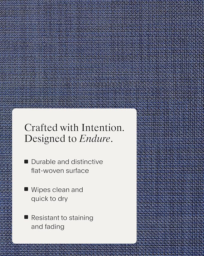 Chilewich Mini Basketweave Placemats, Woven Oval Placemats Set of 4 | Reusable - Image 3