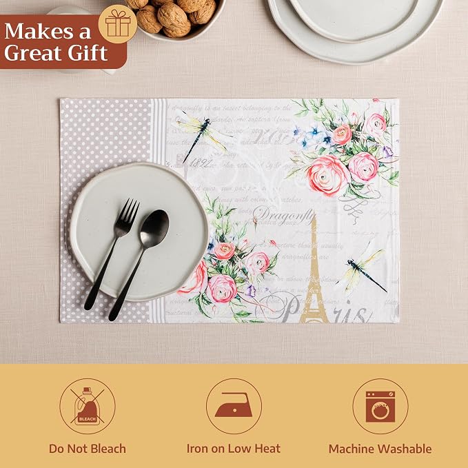 Maison d' Hermine Placemats Set of 2 Reusable 100% Cotton | Cloth Place Mats - Image 5