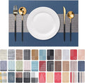 Placemats Set of 6 Washable Indoor | Outdoor Vinyl Place Mats by CADONO