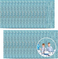 30 Pack Light Blue Foil Fringe Curtain Backdrop, 3.3x8.2 Feet Metallic Tinsel by LITLANDSTAR