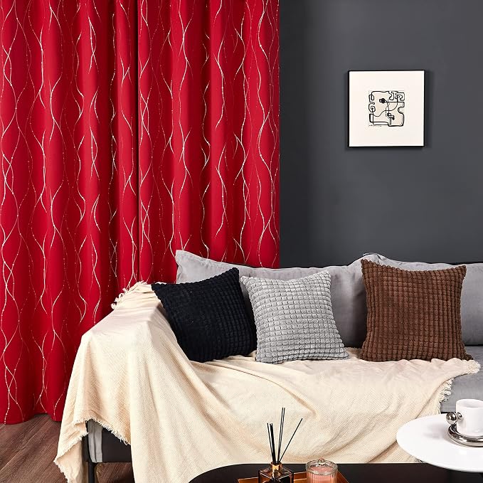 Deconovo Living Room Curtains 54 Inches Long, Thermal Insulated, Room Darkening - Image 5