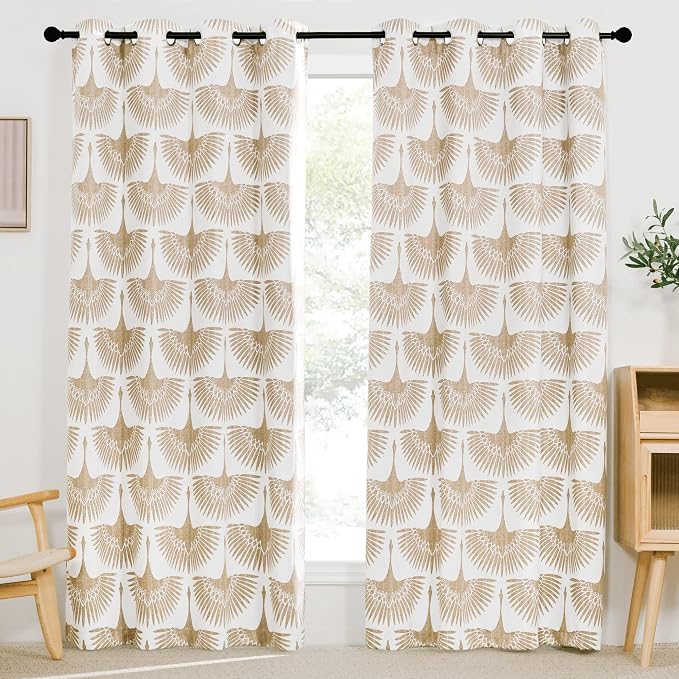 KGORGE Blackout Curtains Bird Animal Pattern Large Window - Image 2