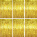 Voircoloria Gold Foil Fringe Backdrop Curtains, Birthday Party Decorations by Voircoloria