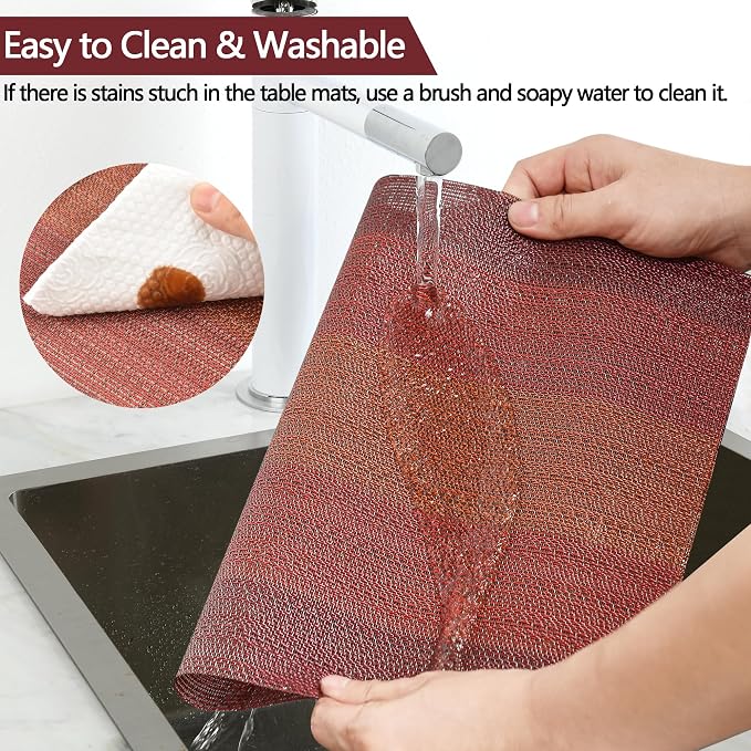 SLKQG Red Placemats Set of 4 - Image 3