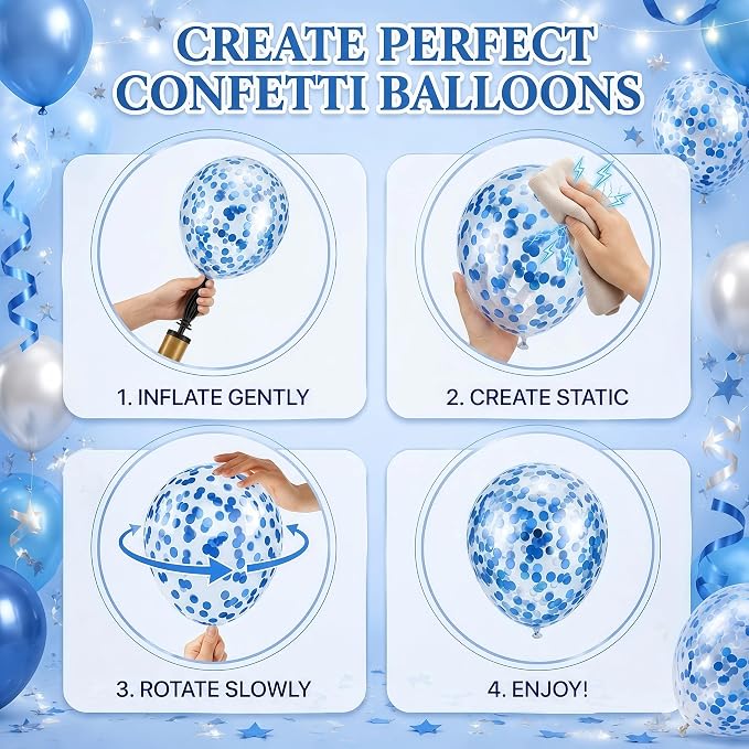 Chrome Blue Balloon Column Kit - Image 5
