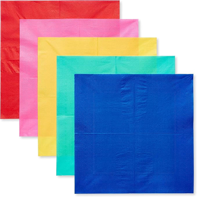 American Greetings 50-Count Rainbow Lunch Napkins - Image 2