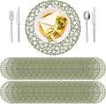Paper Braided Round Placemats Set of 36 Natural Boho Table Mats Rattan Woven by Threehoney