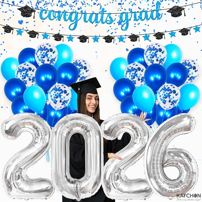 KatchOn Blue 2026 Graduation Party Decorations, graduation Balloons - Image 6
