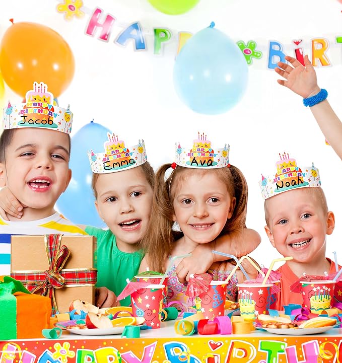 Outus 42 Pack Happy Birthday Crowns - Image 7