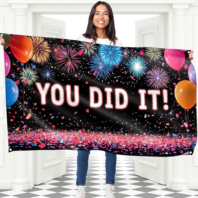 You Did It Banner- Congratulations Banner by Bravita