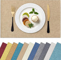 Homaxy Cloths Placemats for Dining Table Set of 12, Flaxen | Heat Resistant by Homaxy