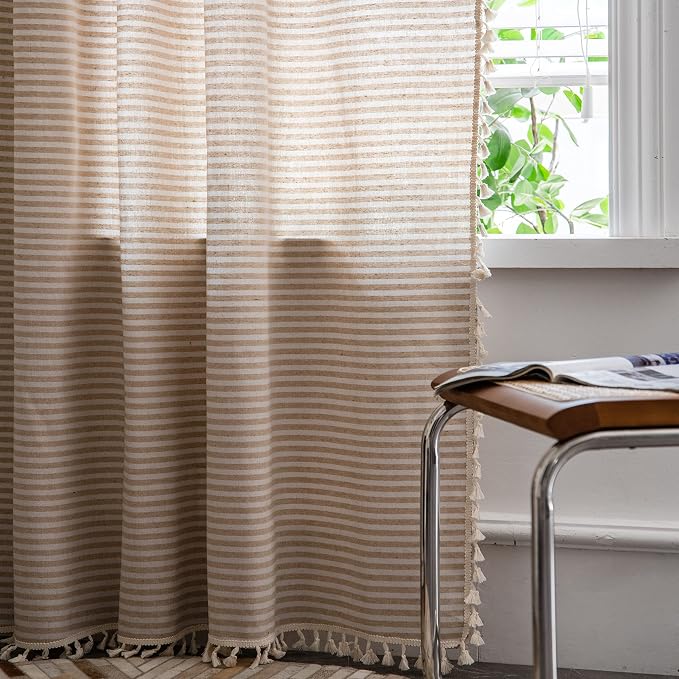 Sutuo Home Boho Curtain 84 Inches Length, Rod Pocket Window Treatment Vintage - Image 3