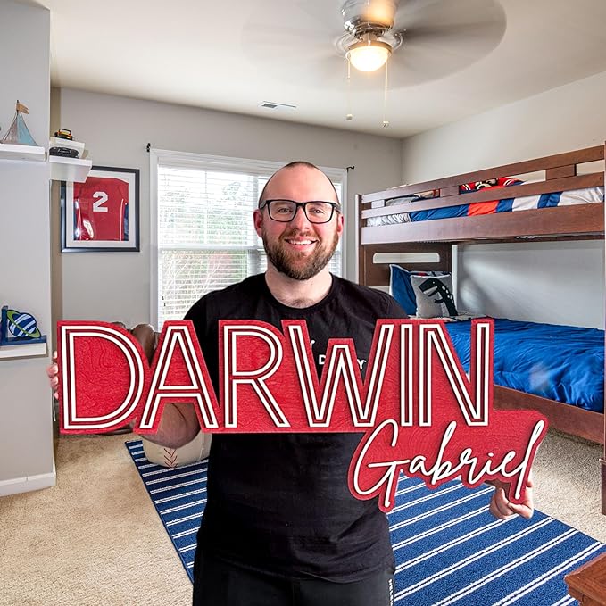 Nursery Name Sign - Name Signs For Kids Room - Wood Name Signs For Nursery - Custom Wood Name Sign - Personalized Baby Gifts - Wooden Name Sign - Large Wooden Letters