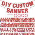 146 PCS DIY Glitter Letter Banner Kit, A-Z Letters & Numbers, Customizable by EWOID