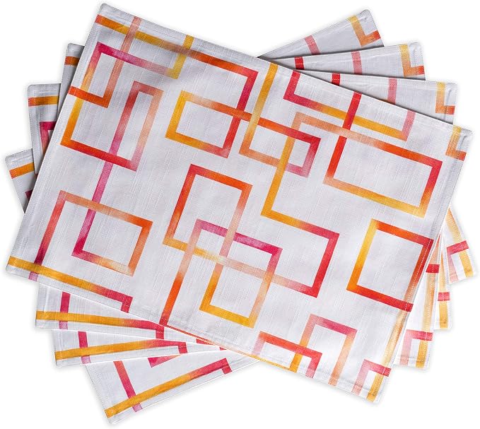 Maison d' Hermine Placemats Set of 4 Reusable 100% Cotton | Cloth Place Mats by MaisondHermine