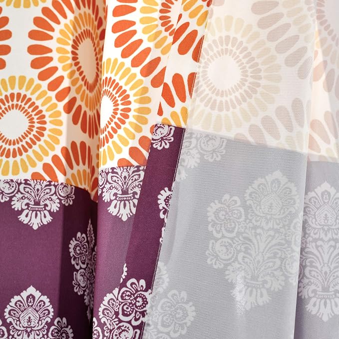 Lush Decor Bohemian Stripe Window Curtain Panels, Pair 52" W x 63" L Fuchsia & - Image 5