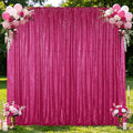 Hahuho Fuchsia Sequin Backdrop Curtain, Party Decoration（1 Panels, 4FT x 8FT by Hahuho