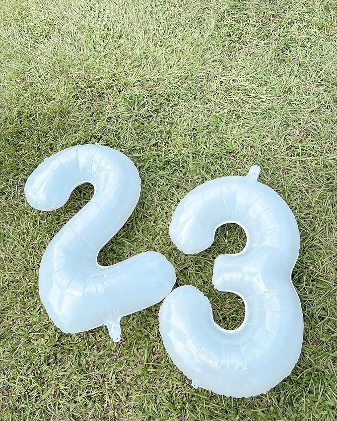 White Number 3 Balloon 40 Inch - Image 7