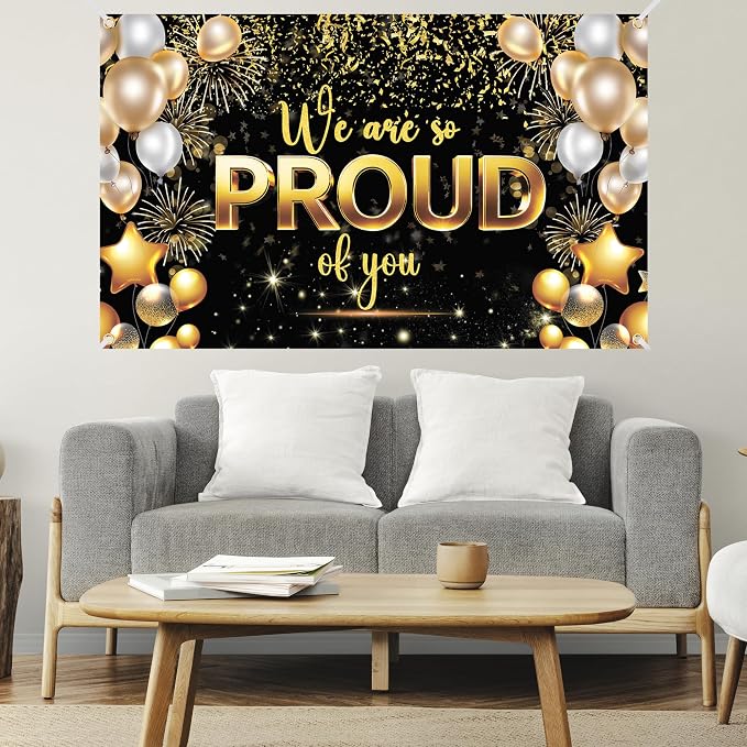 We Are Proud of You Banner – 6x4ft Graduation Banner, Congratulations Banner - Image 2