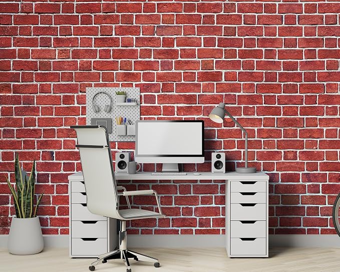 VitalCozy 10 x 8 ft Red Brick Wall Backdrop Fabric Brick Photo Background | - Image 6