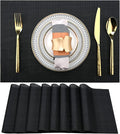 SLKQG Black Placemats Set of 8 by SLKQG