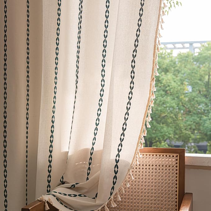 Sutuo Home Boho Farmhouse Curtains 72 Inches Long - Image 5