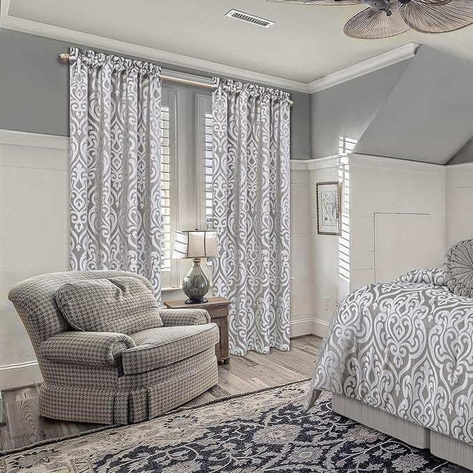 Loom and Mill Modern Damask Curtains - Image 2