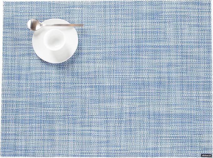 Chilewich Mini Basketweave Placemats, Woven Rectangle Placemats Set of 4 | Easy by Chilewich